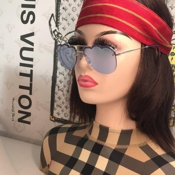 New Authentic Miu Miu Blue Cloud Sunglasses MU56U